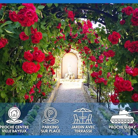 La Roseliere Maison Plain Pied Confortable Belle Decoration Jardin Magnifique 10 Mn A Pied Centre Ville Bayeux Proche Plages Du Debarquement エクステリア 写真